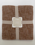 Reversible Chestnut Harmony Throw Blanket