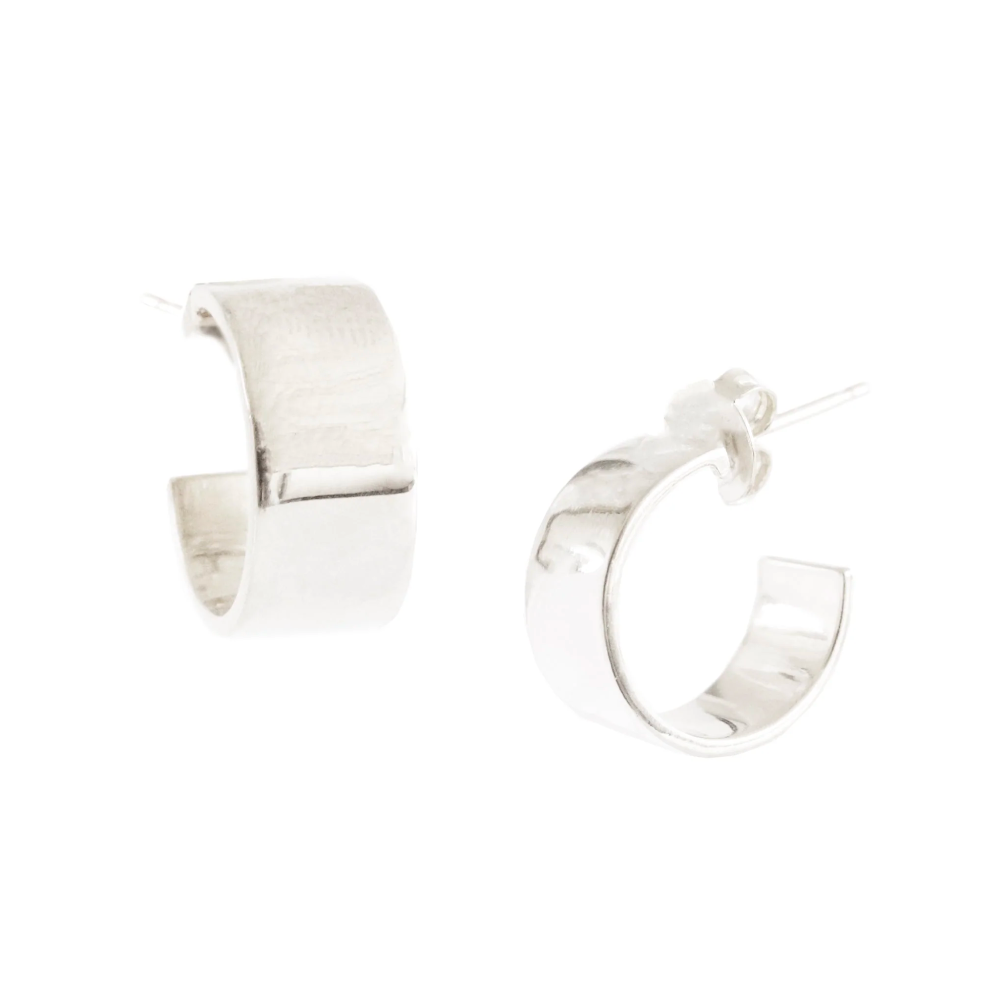 Poise Cigar Band Hoops - Silver