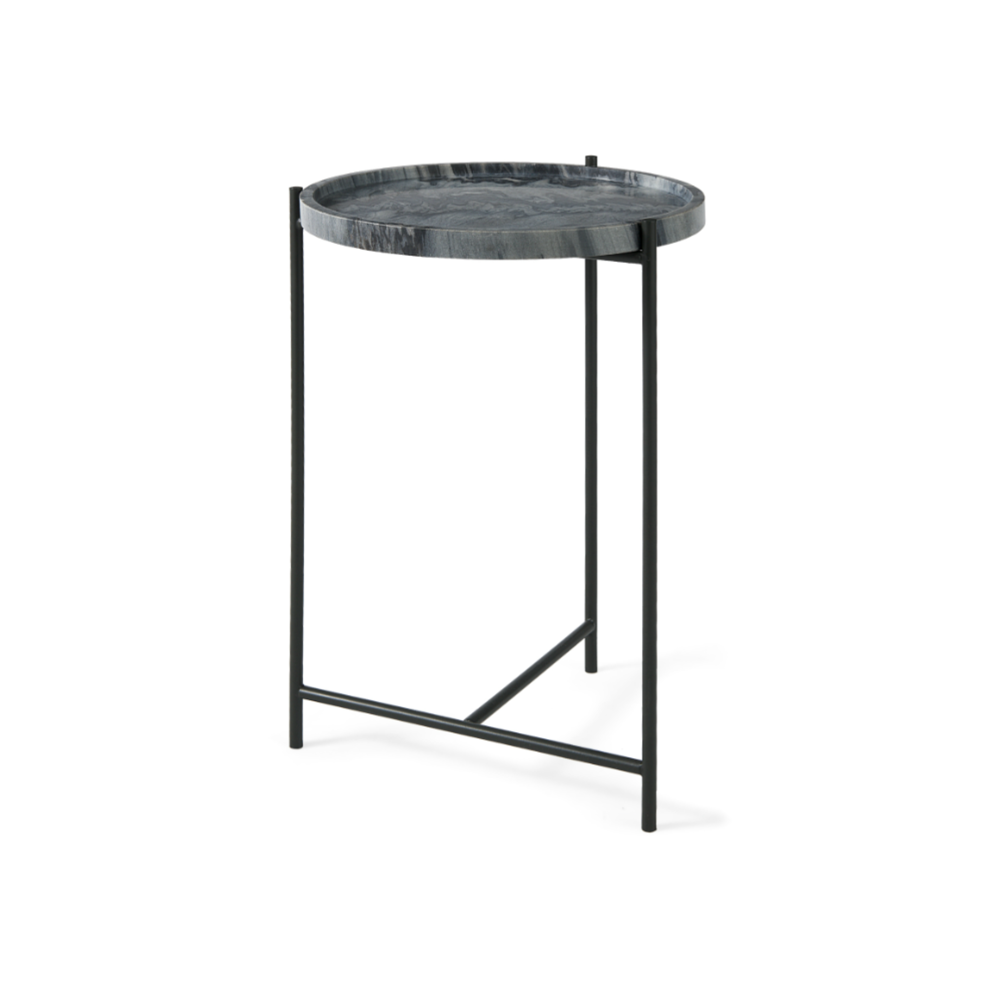 Stella Accent Table - Grey Marble