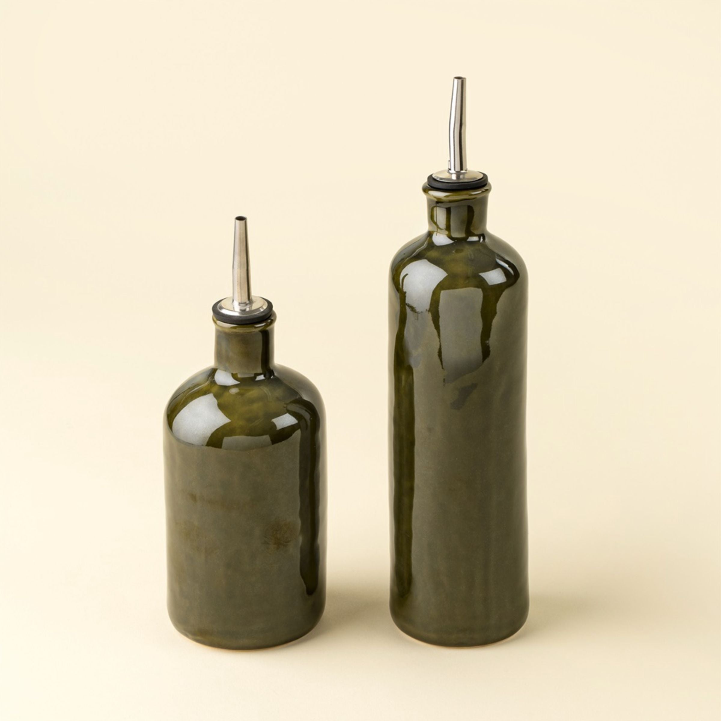 Stoneware Oil + Vinegar Cruet