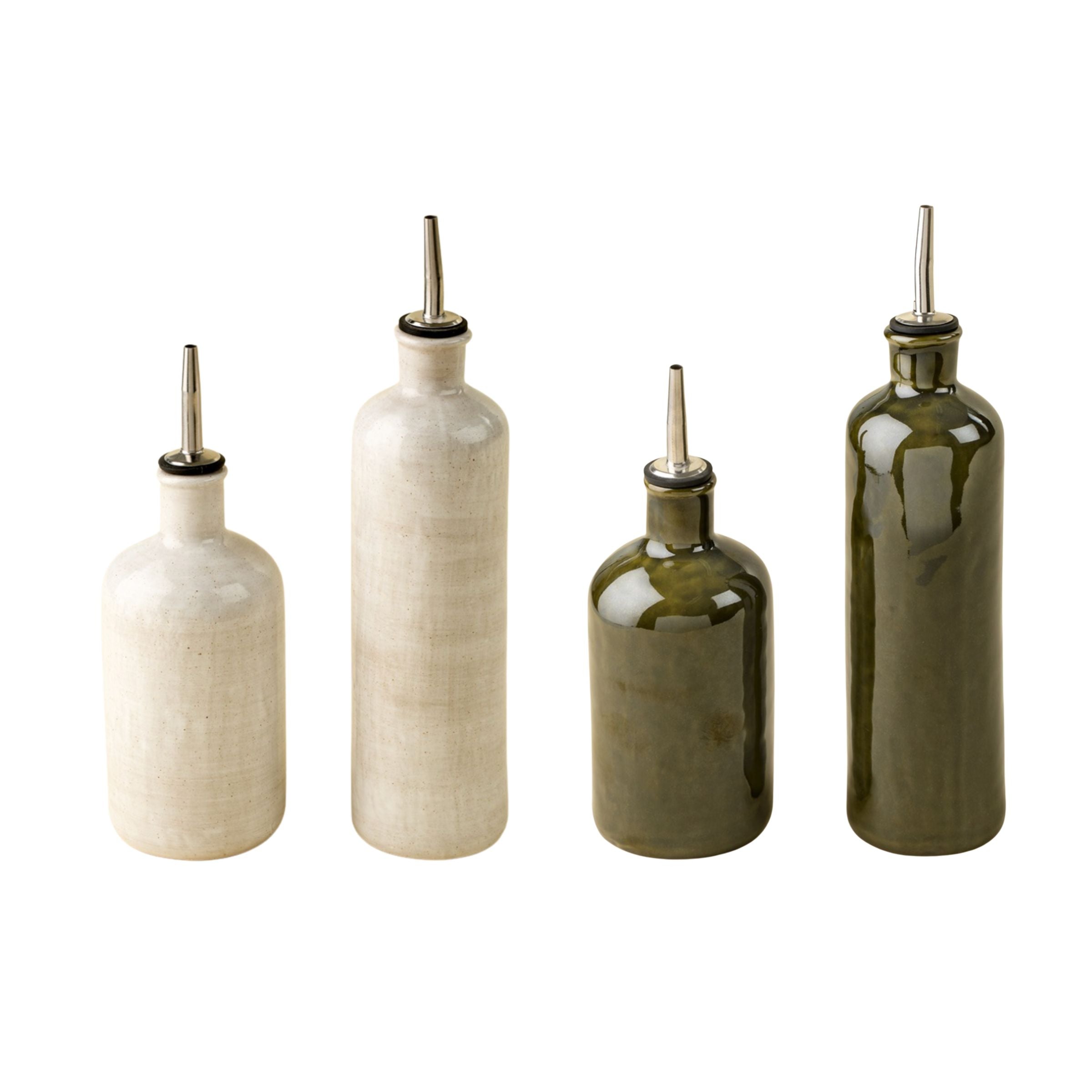 Stoneware Oil + Vinegar Cruet