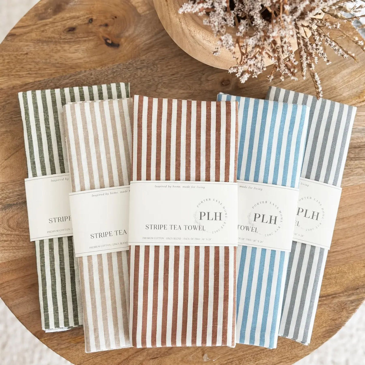 Striped Hand &amp; Dish Towel Set