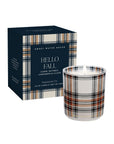 Hello Fall Plaid Boxed Candle