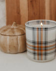 Hello Fall Plaid Boxed Candle