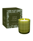 Let It Snow Plaid Jar Candle