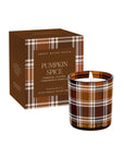 Pumpkin Spice Plaid Boxed Candle