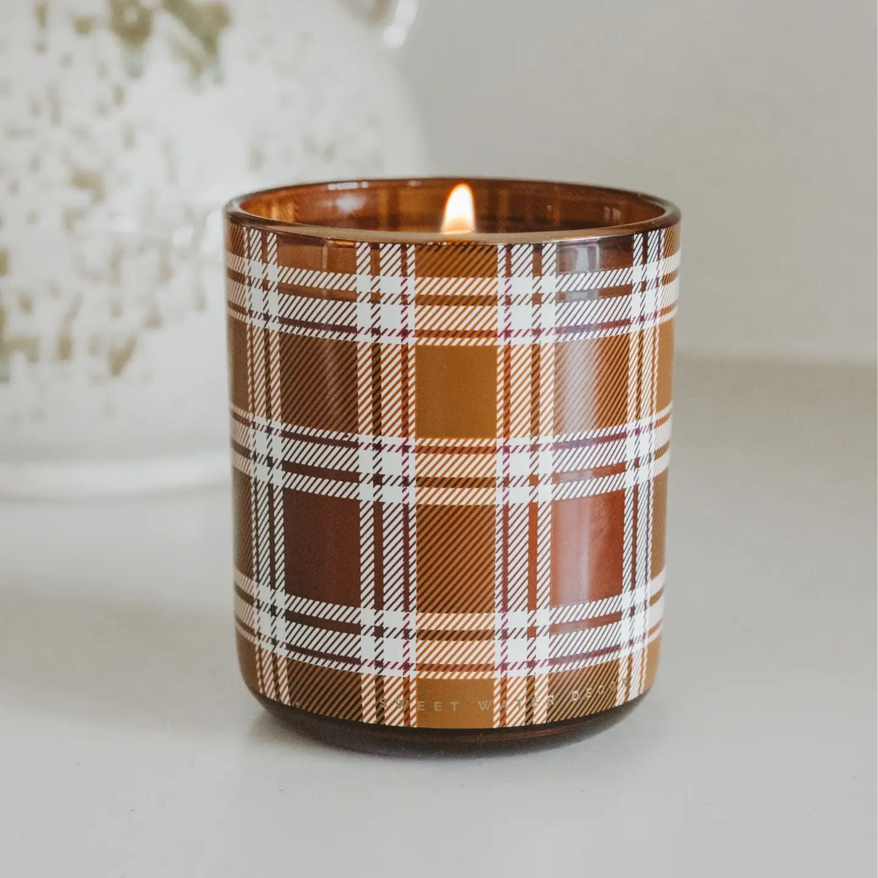 Pumpkin Spice Plaid Boxed Candle
