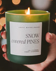 Snow Covered Pines Jar Candle | Green Matte