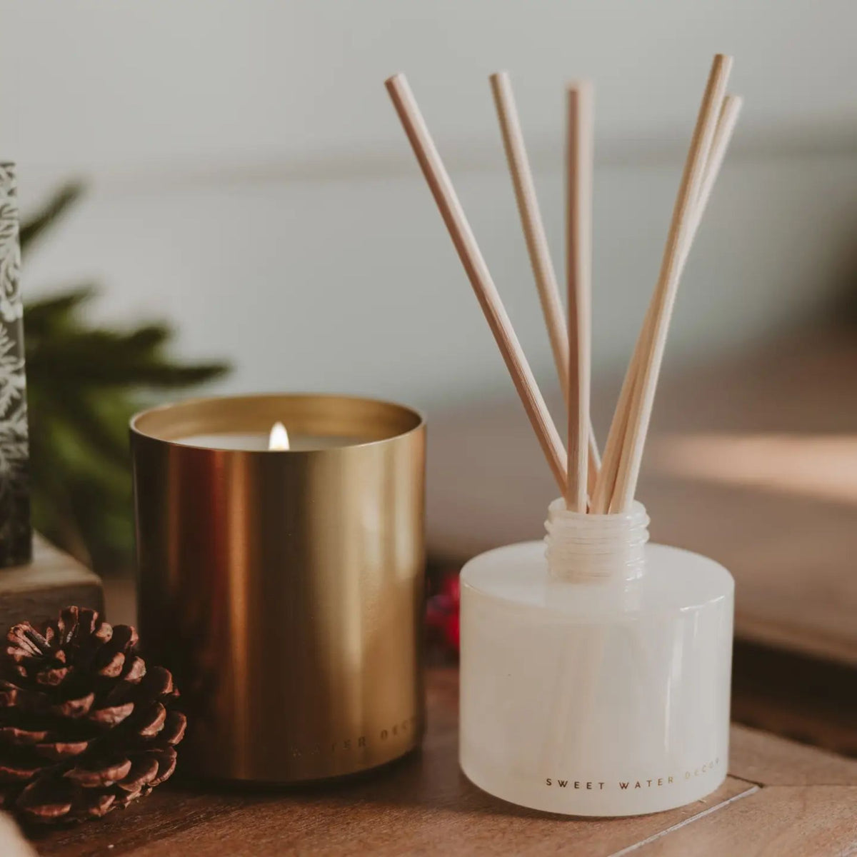 Warm &amp; Cozy Gold Candle