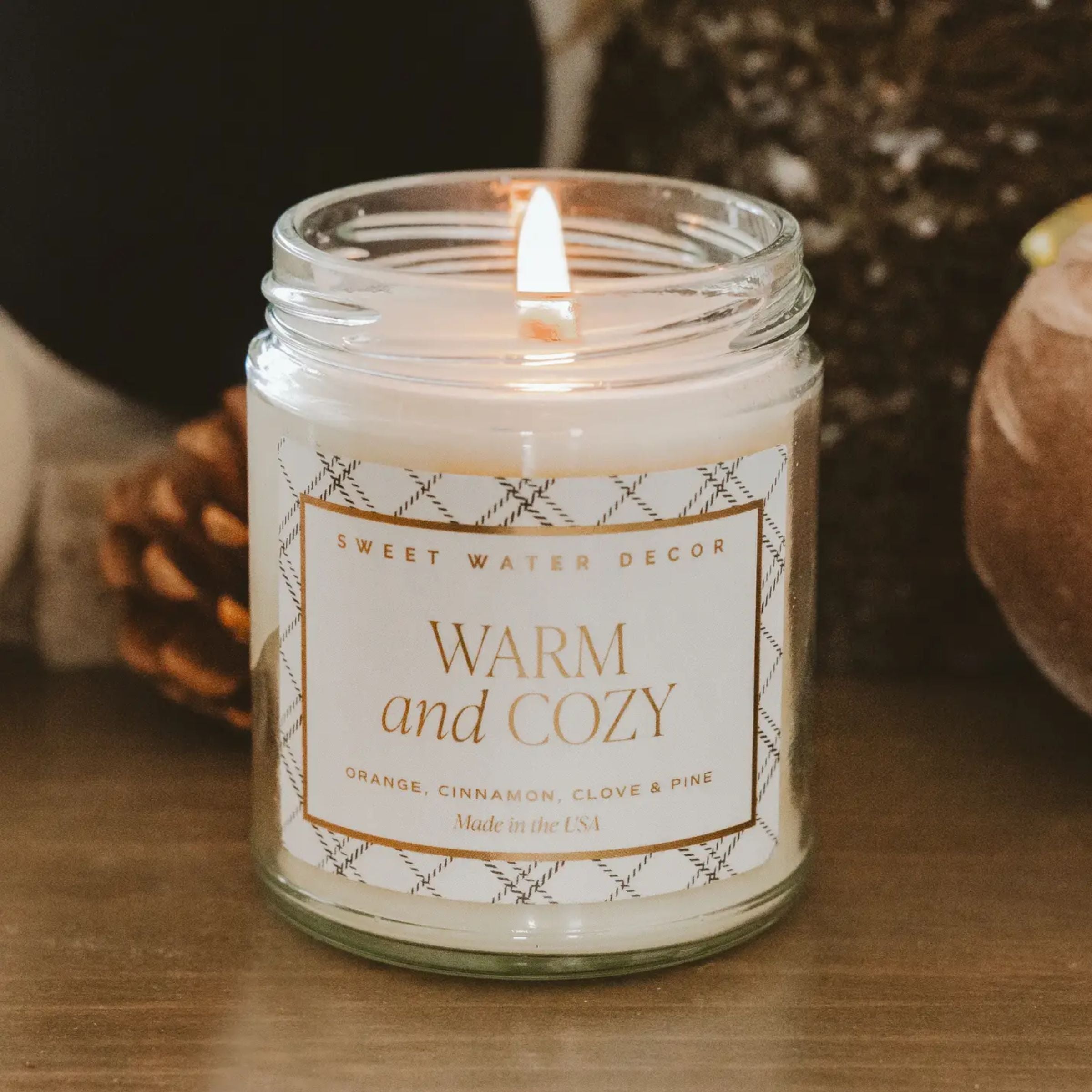 Warm + Cozy Patterned Jar Candle