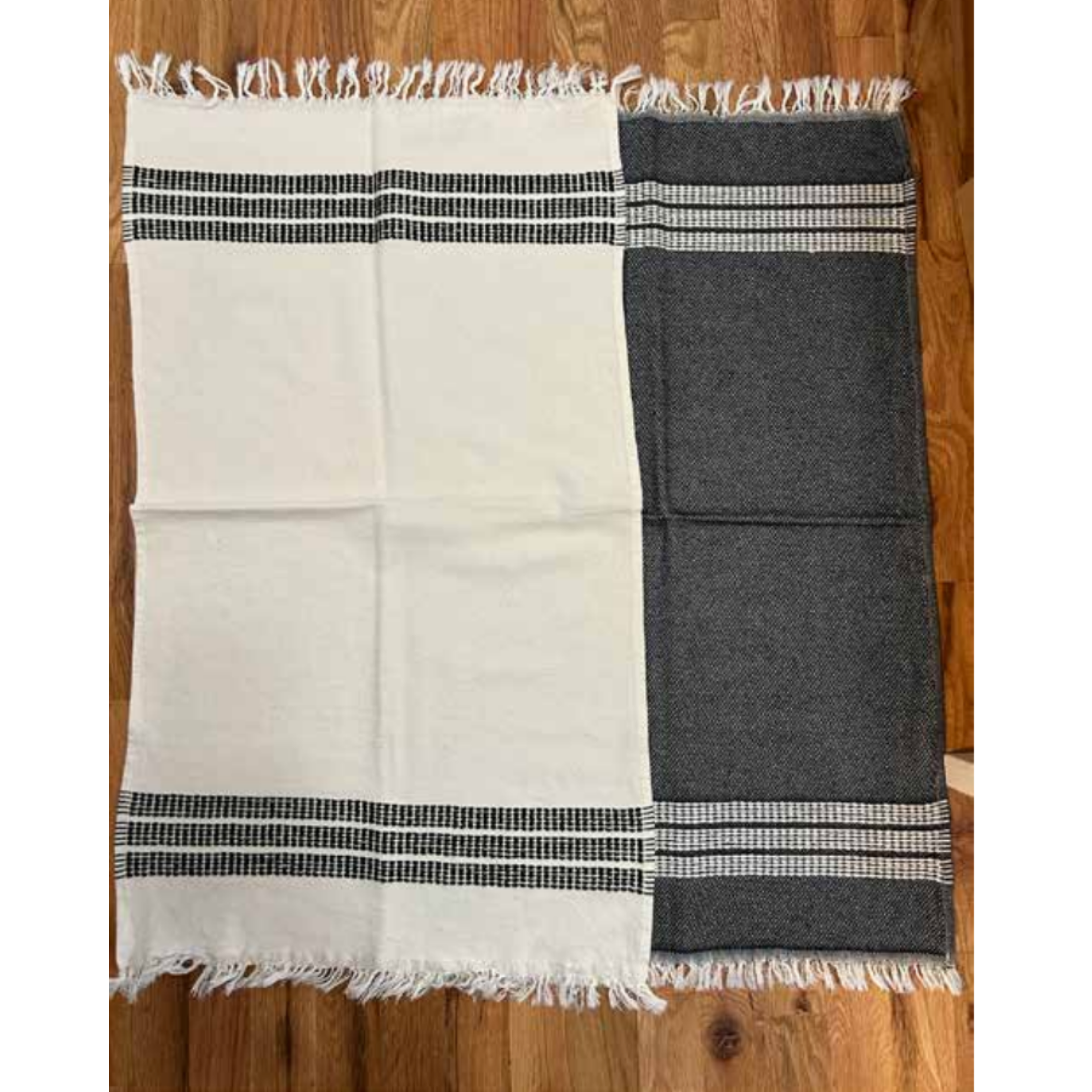 Rhodes Hand Towel Set | Black/Natural