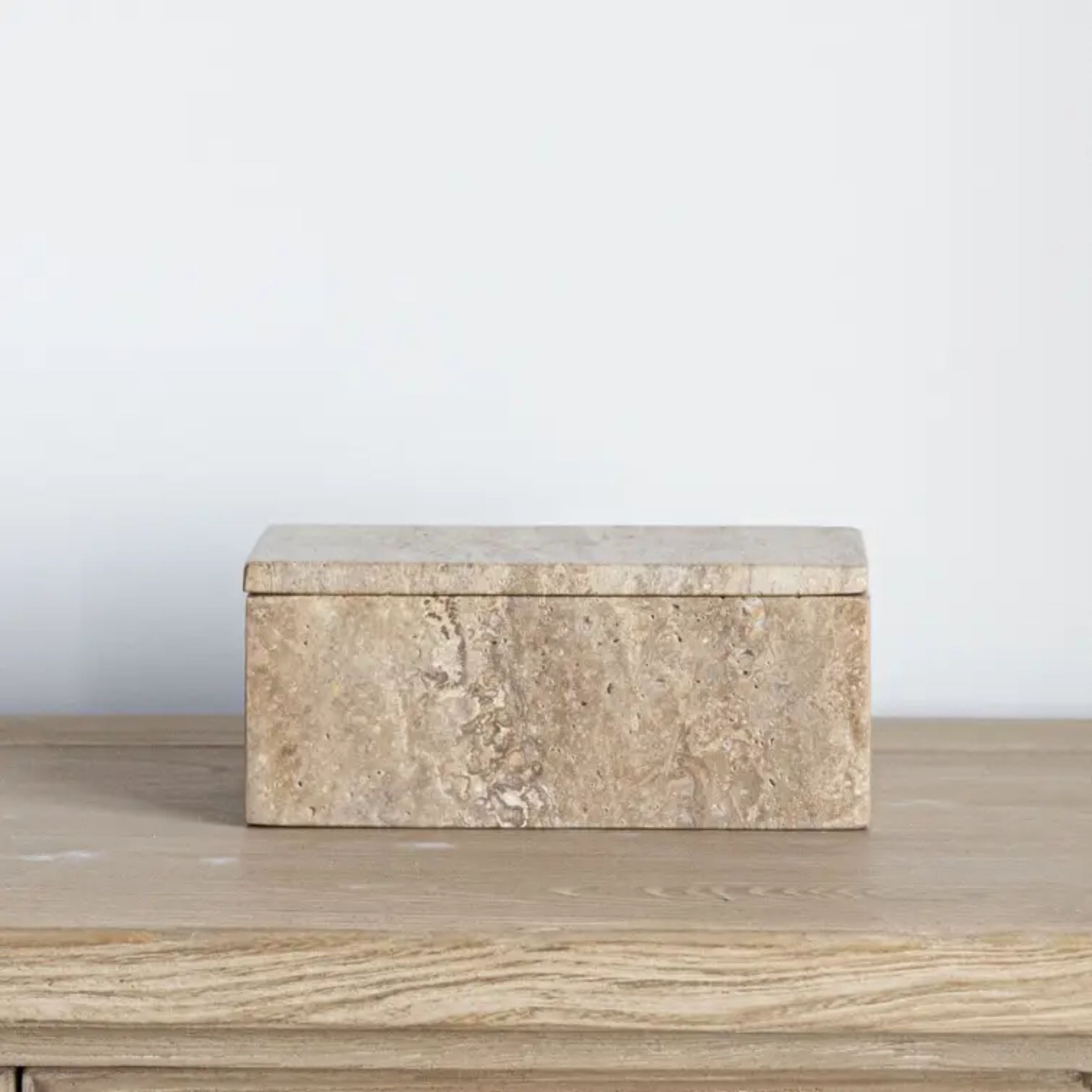 Travertine Lidded Box