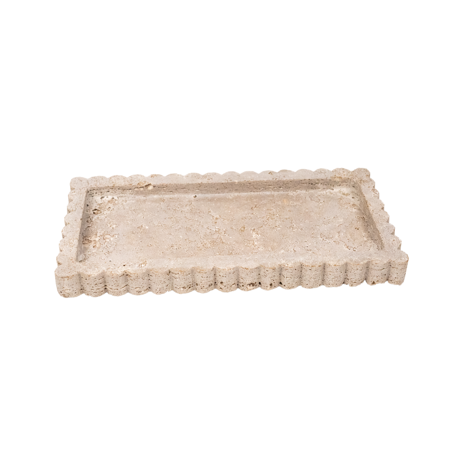 Travertine Scallop Tray