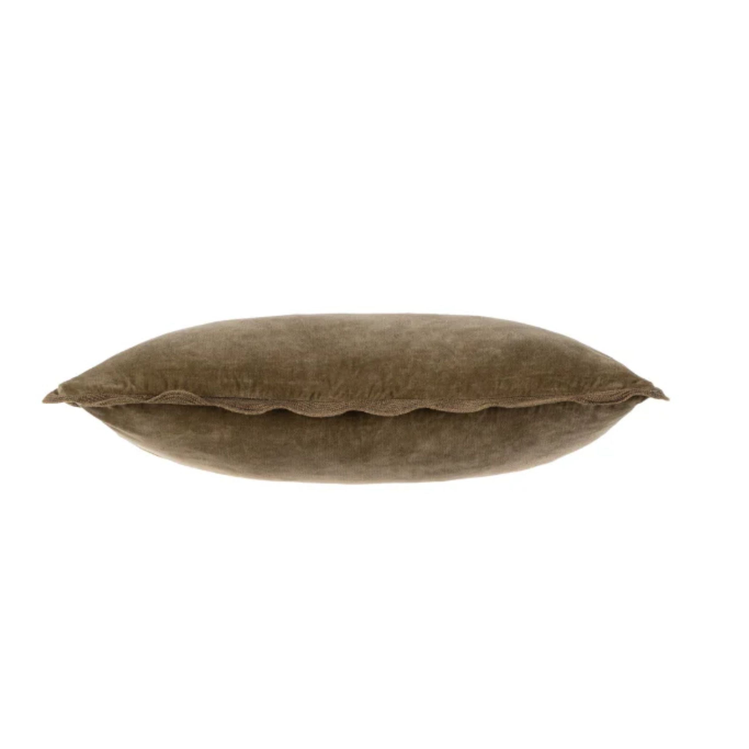Velvet Scallop Pillow | Mink