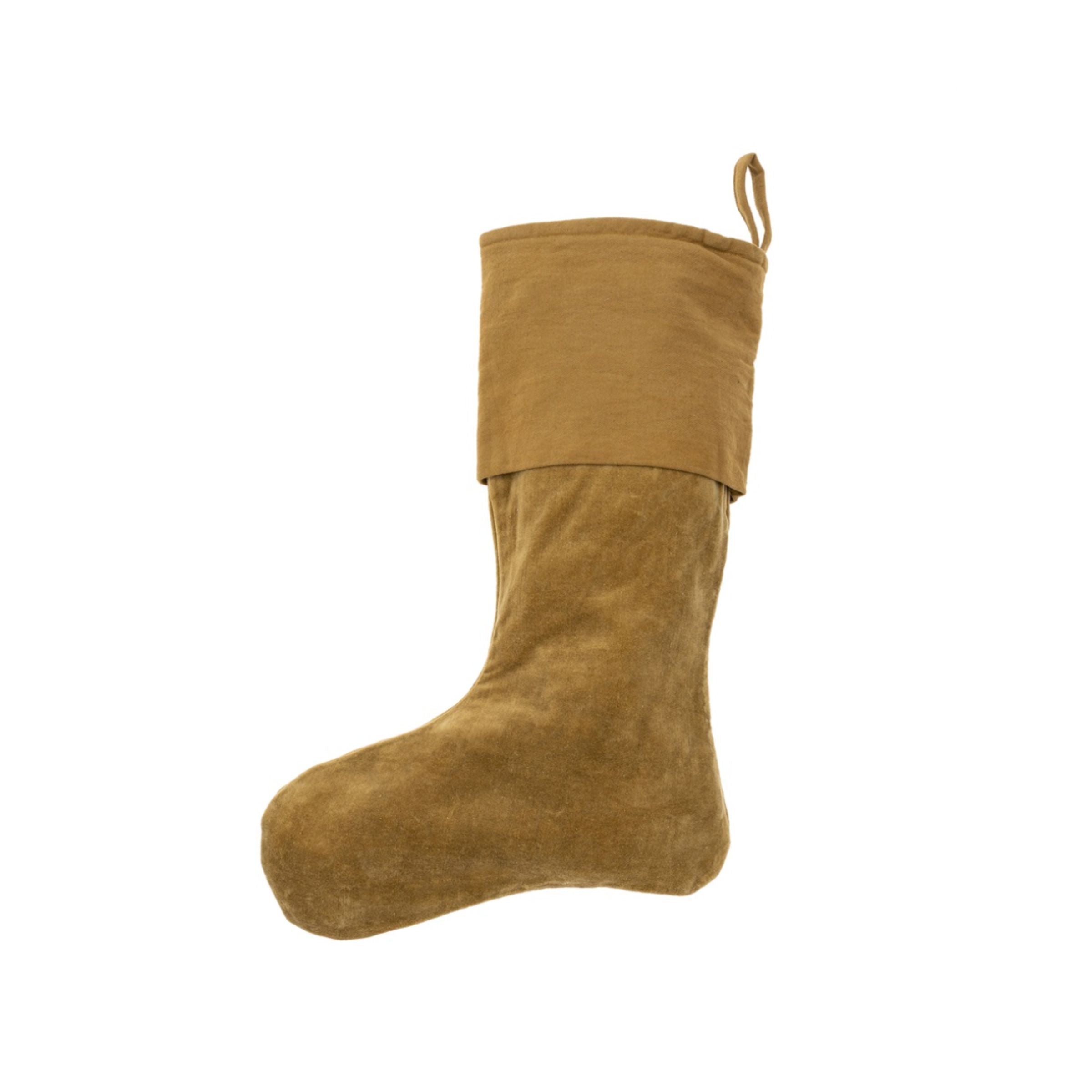 Vera Velvet Stocking | Camel