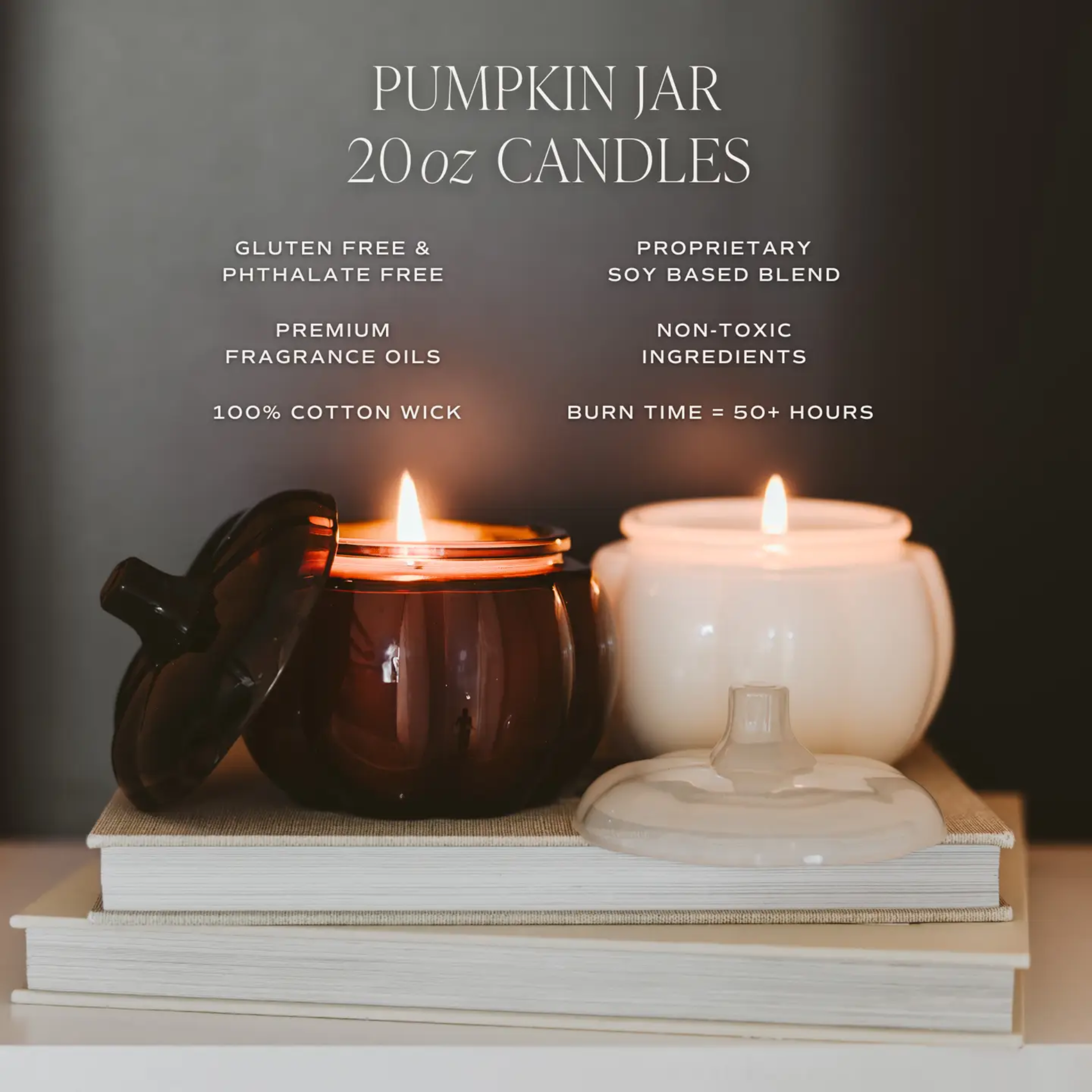 Warm + Cozy White Pumpkin Jar Candle