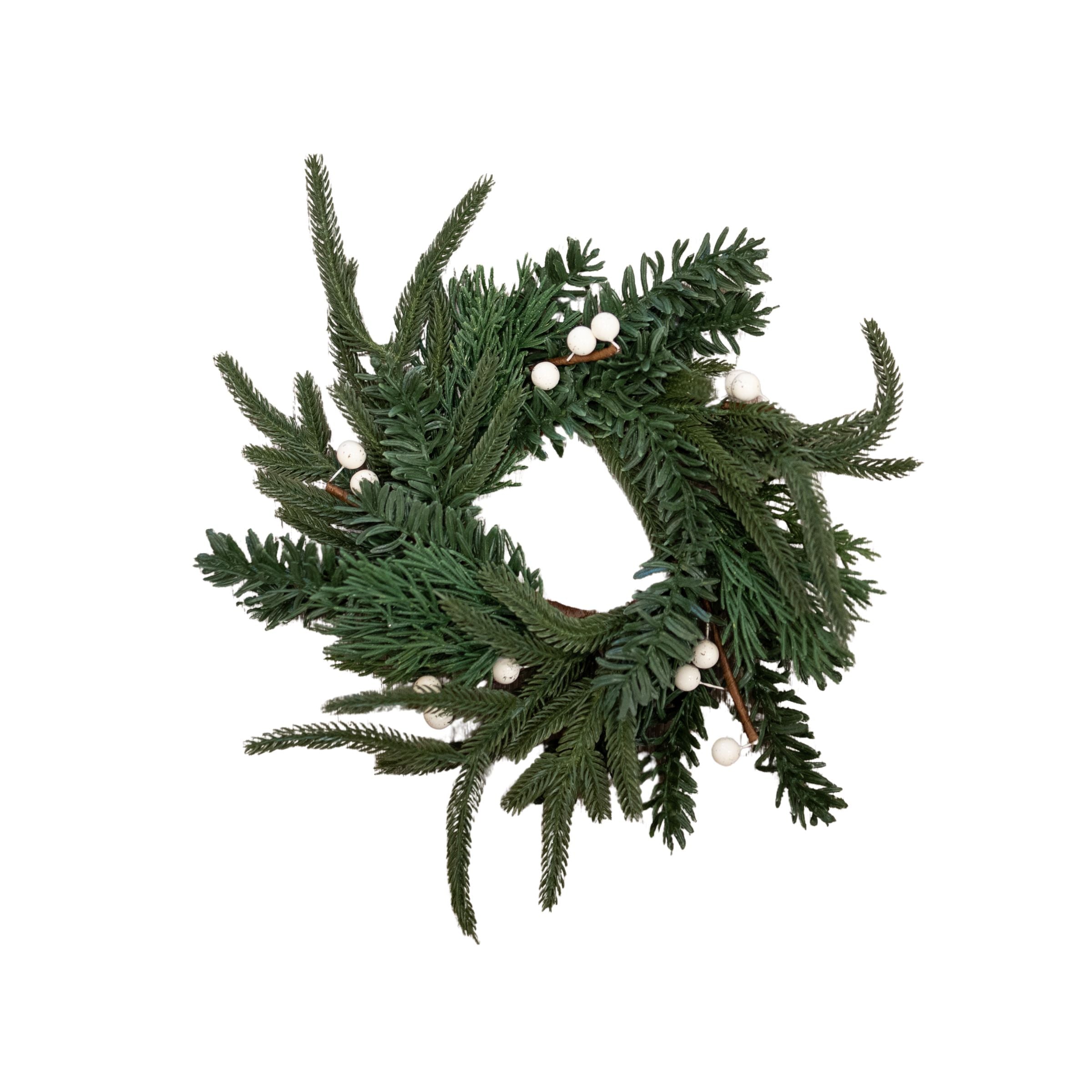White Berry Evergreen Wreath 10&quot;