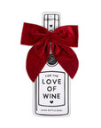 Velvet Wine Bottle Bow | Red