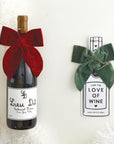 Velvet Wine Bottle Bow | Forest