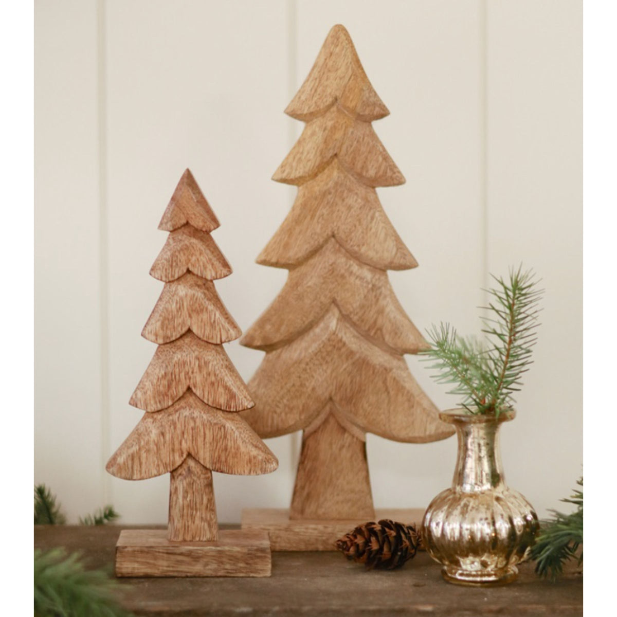 Winter Woods Carved Tree