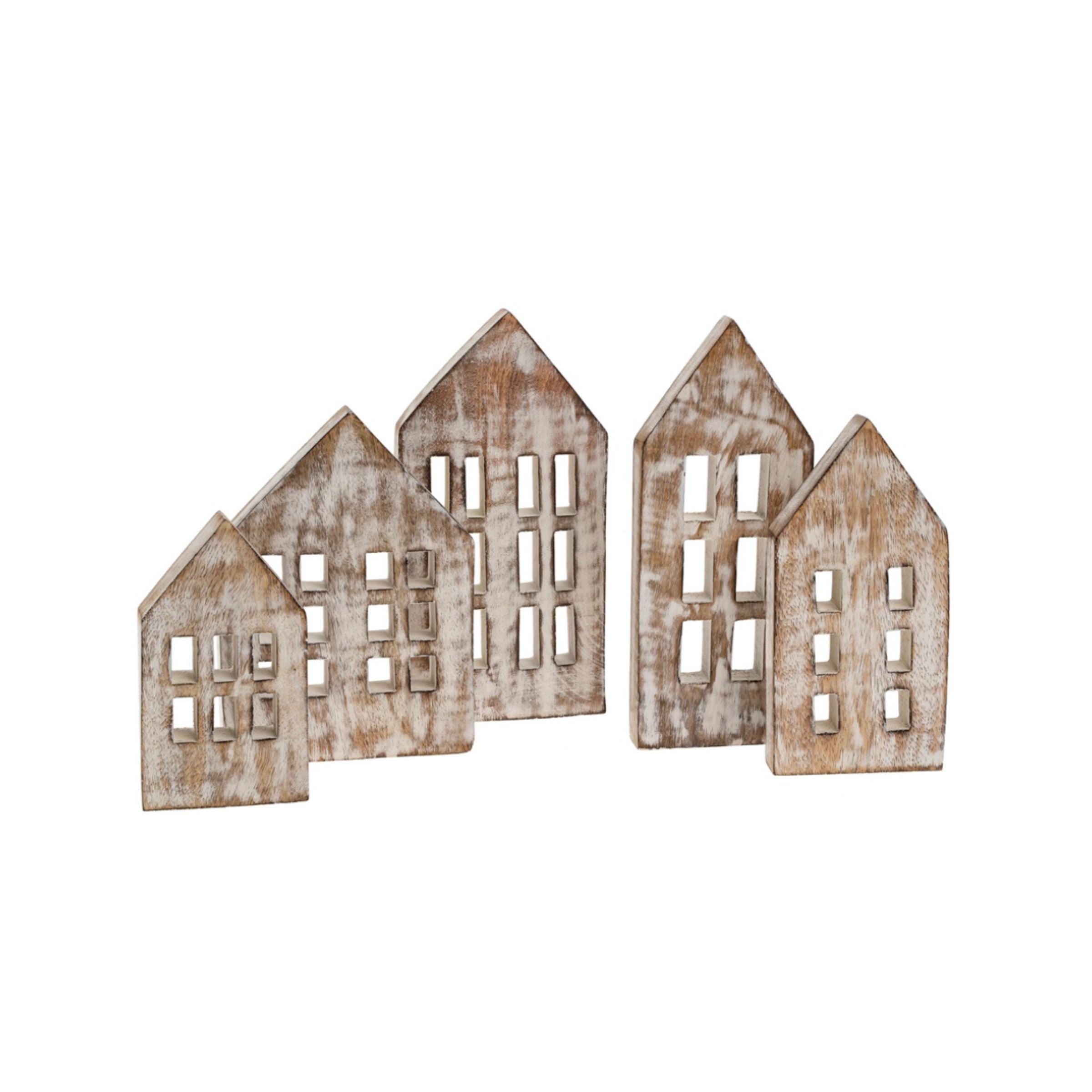 Wooden Winter House Set