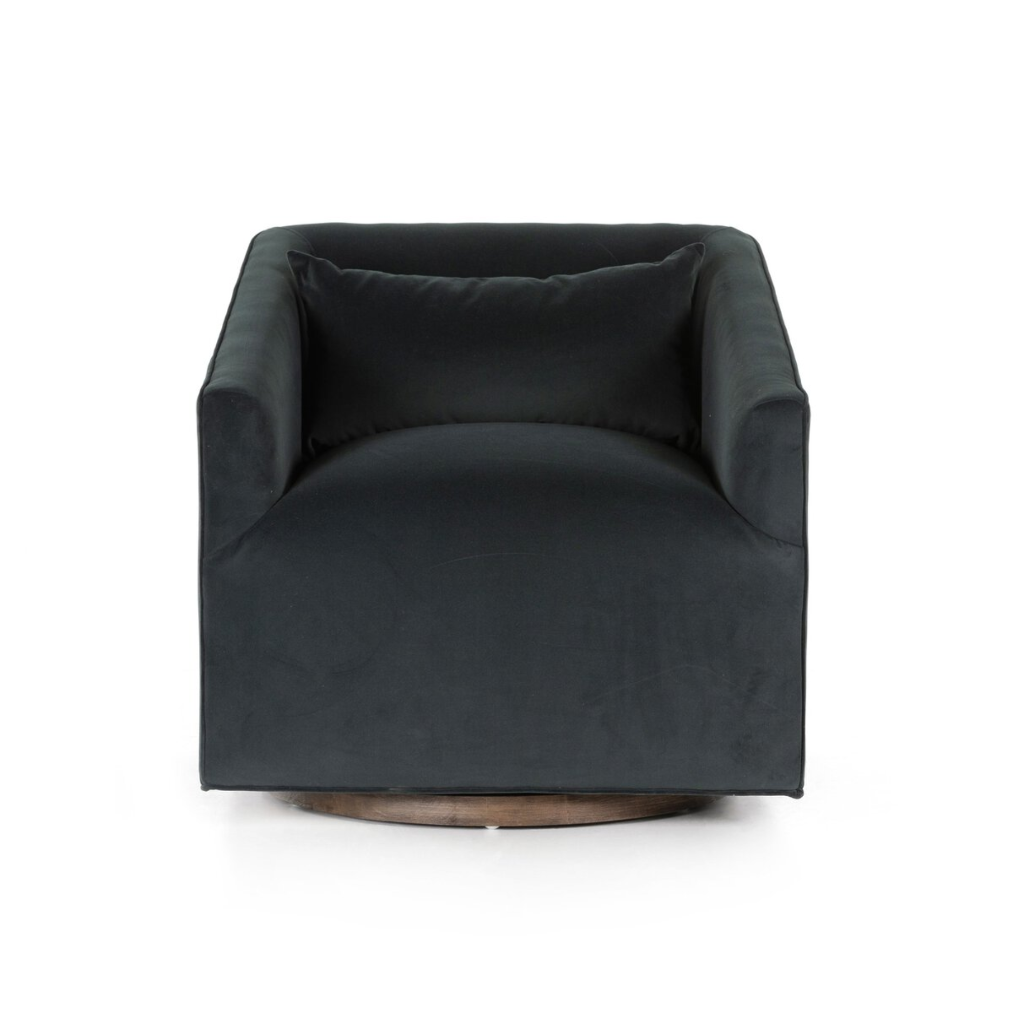 York Swivel Chair | Modern Velvet Smoke