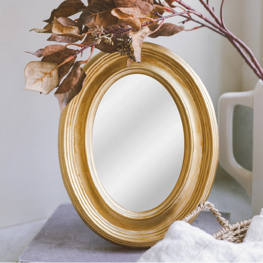 Gold Oval Mirror
